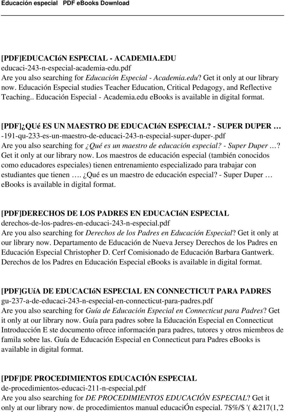 - SUPER DUPER -191-qu-233-es-un-maestro-de-educaci-243-n-especial-super-duper-.pdf Are you also searching for Qué es un maestro de educación especial? - Super Duper? Get it only at our library now.