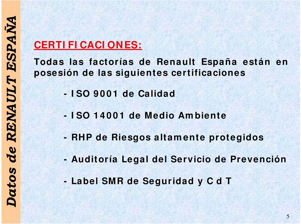 Calidad - ISO 14001 de Medio Ambiente - RHP de Riesgos altamente