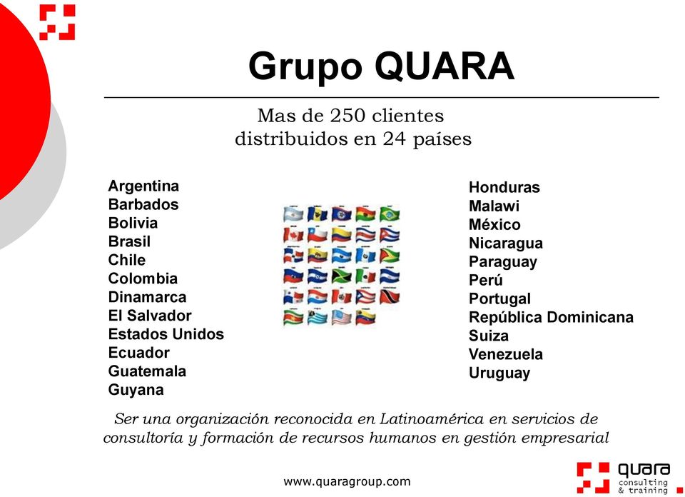 Nicaragua Paraguay Perú Portugal República Dominicana Suiza Venezuela Uruguay Ser una organización