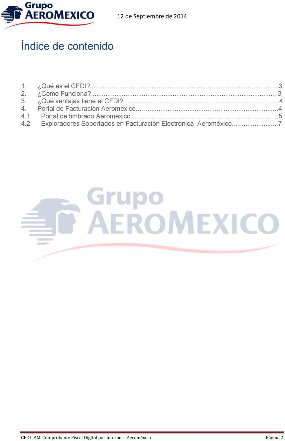 ..5 4.2 Exploradores Soportados en Facturación Electrónica Aeroméxico.