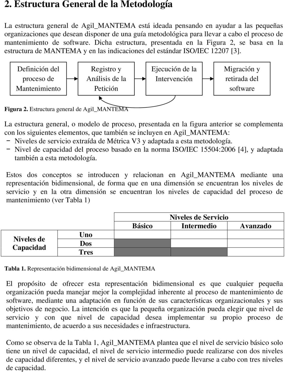 Definición del proceso de Mantenimiento Registro y Análisis de la Petición Ejecución de la Intervención Migración y retirada del software Figura 2.