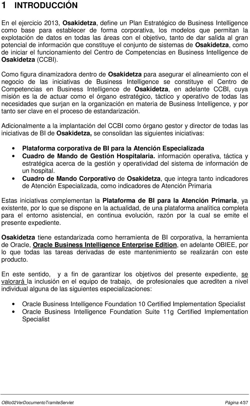 Competencias en Business Intelligence de Osakidetza (CCBI).