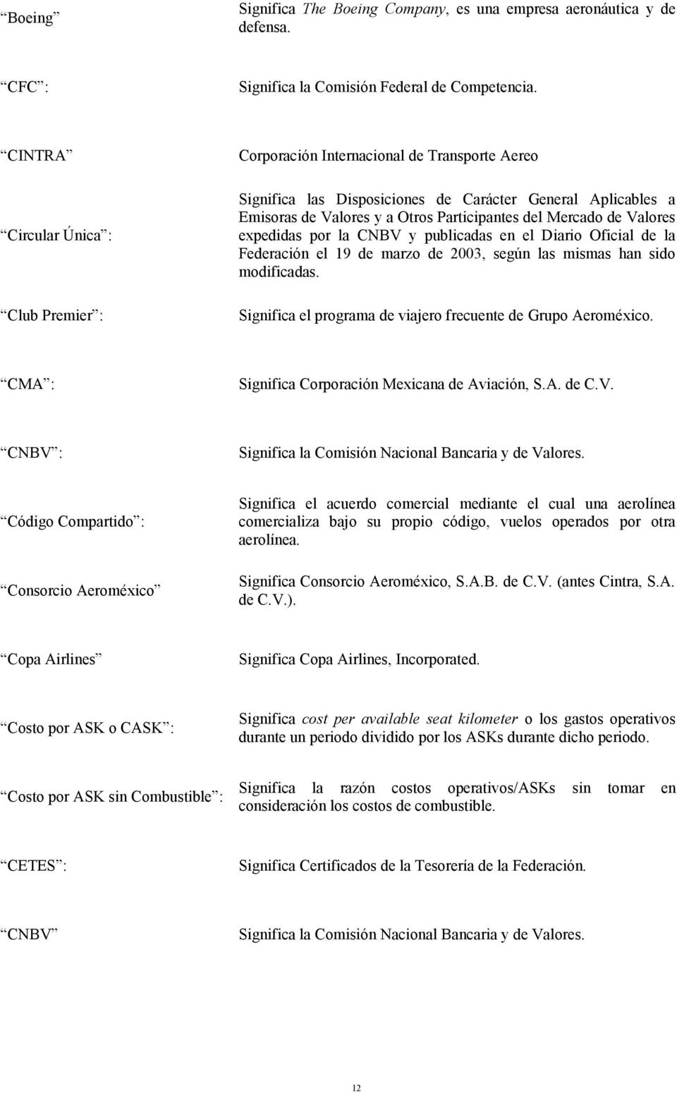 Mercado de Valores expedidas por la CNBV y publicadas en el Diario Oficial de la Federación el 19 de marzo de 2003, según las mismas han sido modificadas.