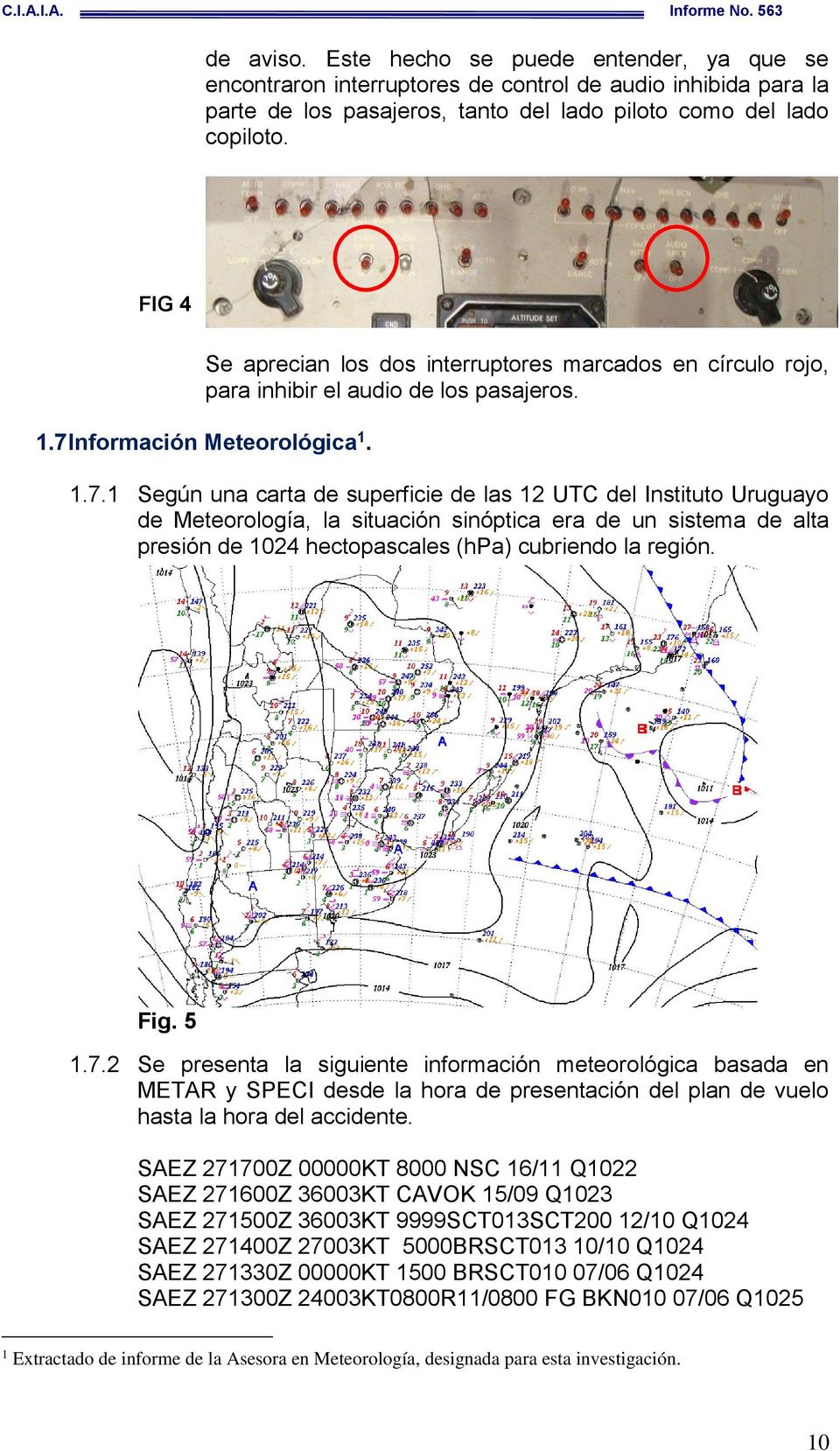 Información Meteorológica 1. 1.7.