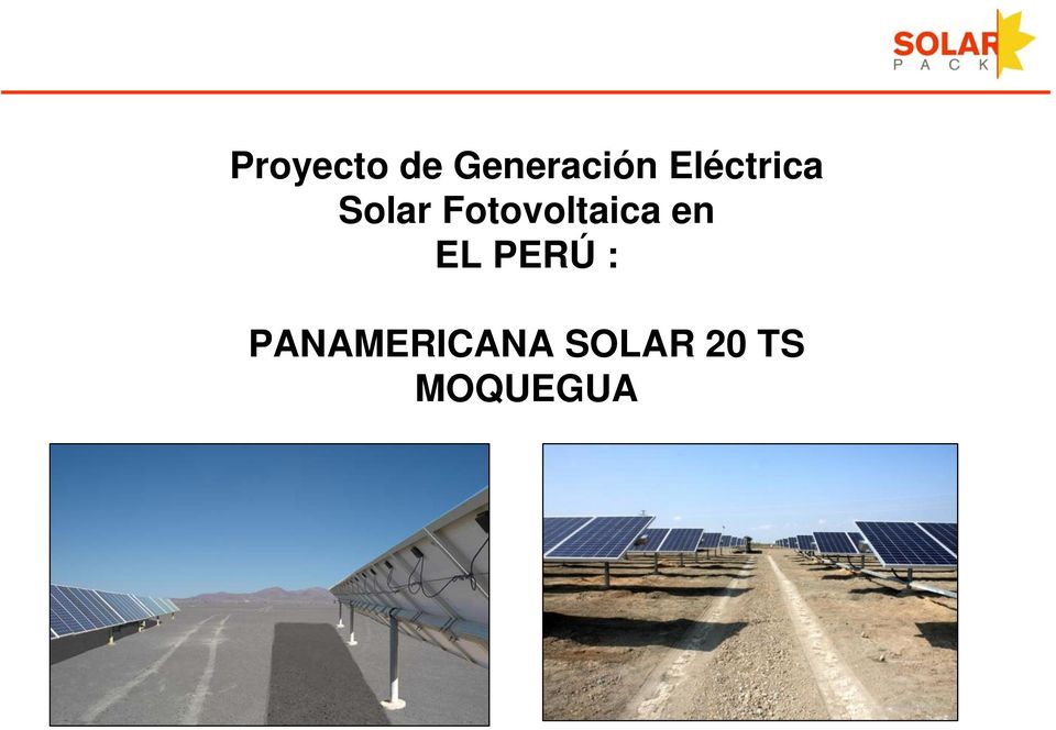 Fotovoltaica en EL PERÚ