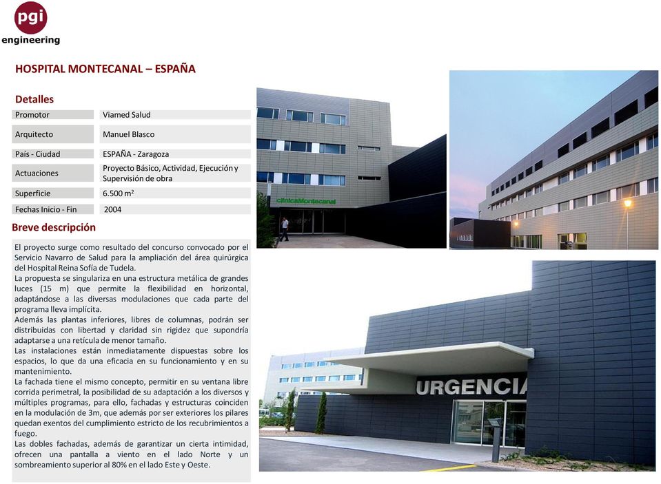para la ampliación del área quirúrgica del Hospital Reina Sofía de Tudela.