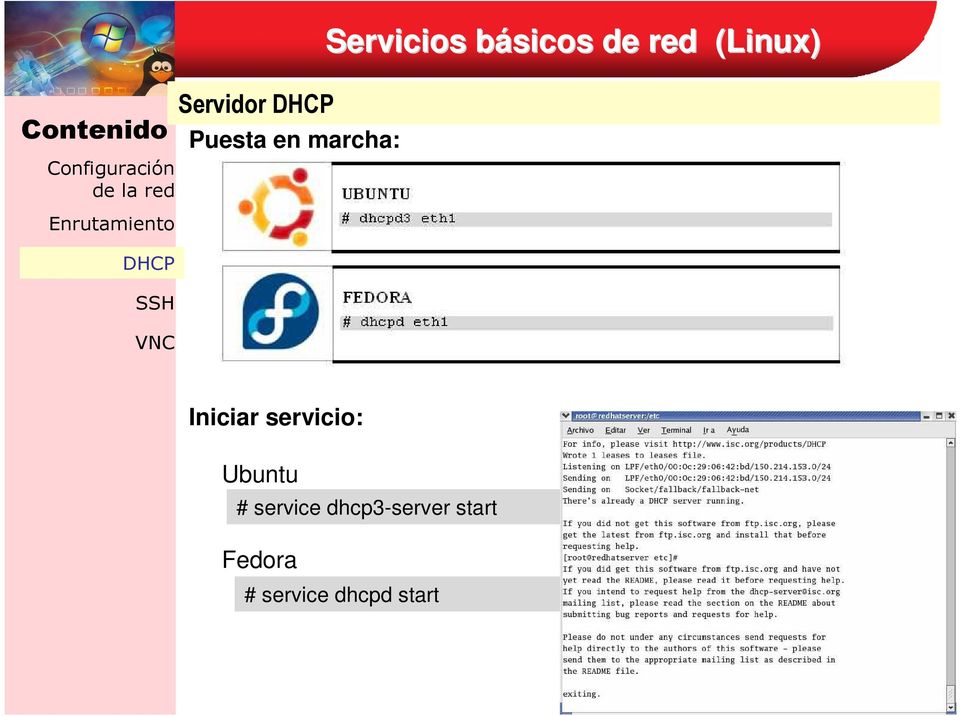 servicio: Ubuntu # service