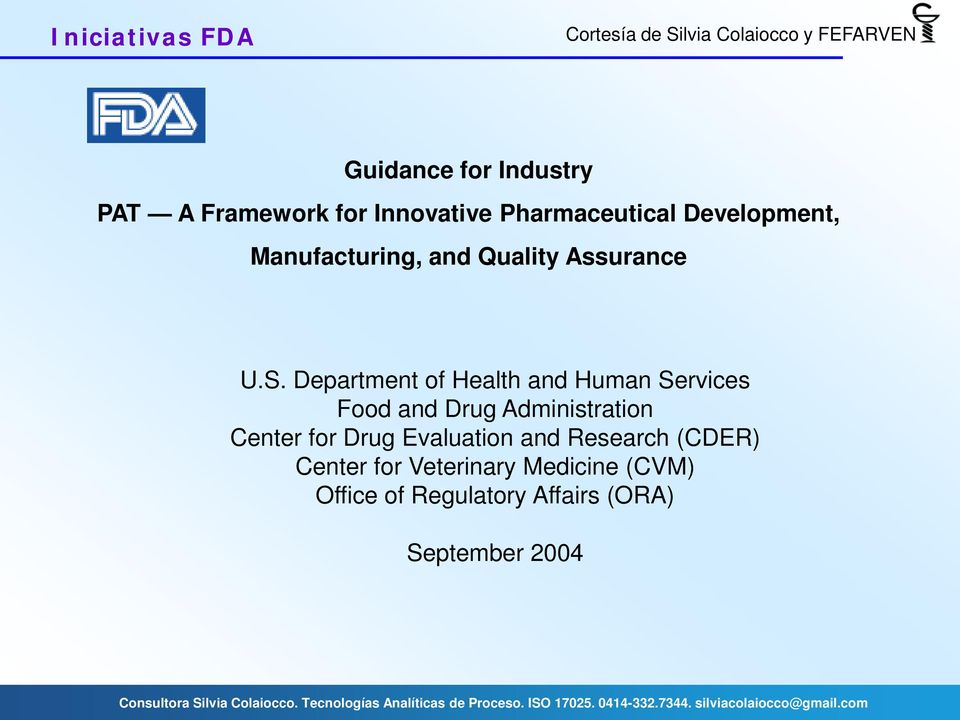 Department of Health and Human Services Food and Drug Administration Center for Drug