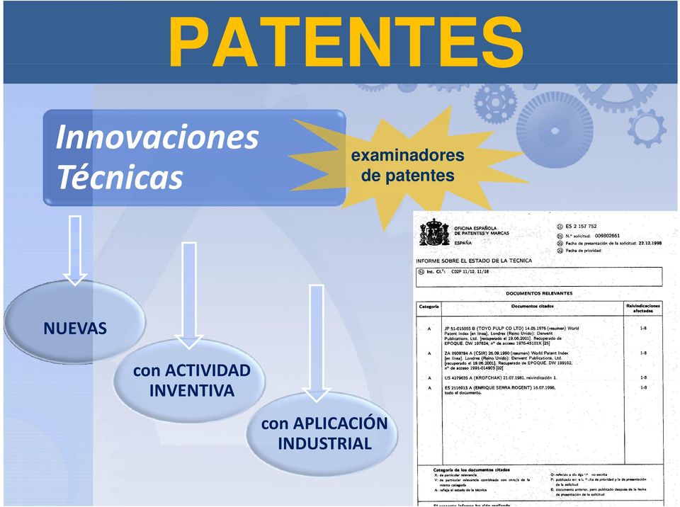 patentes NUEVAS con