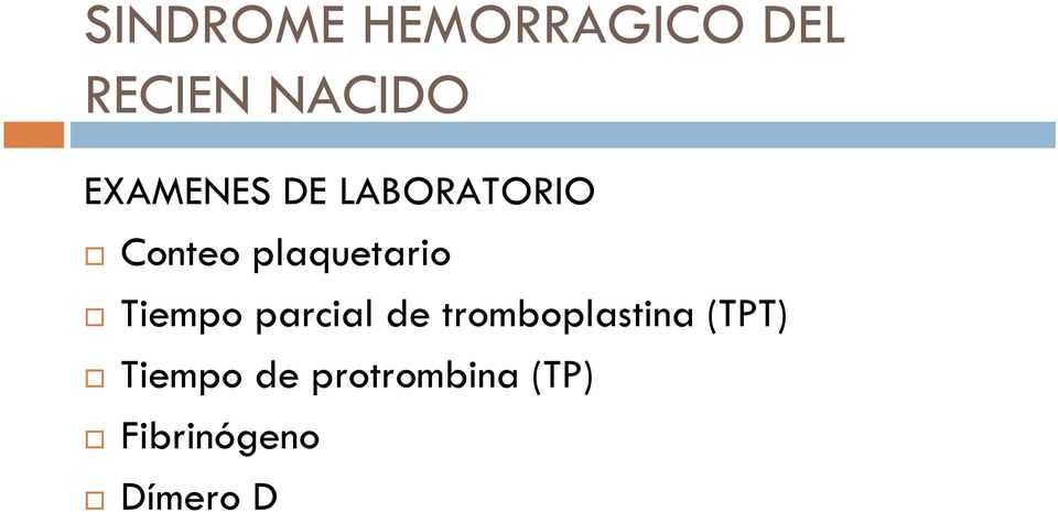 tromboplastina (TPT) Tiempo de