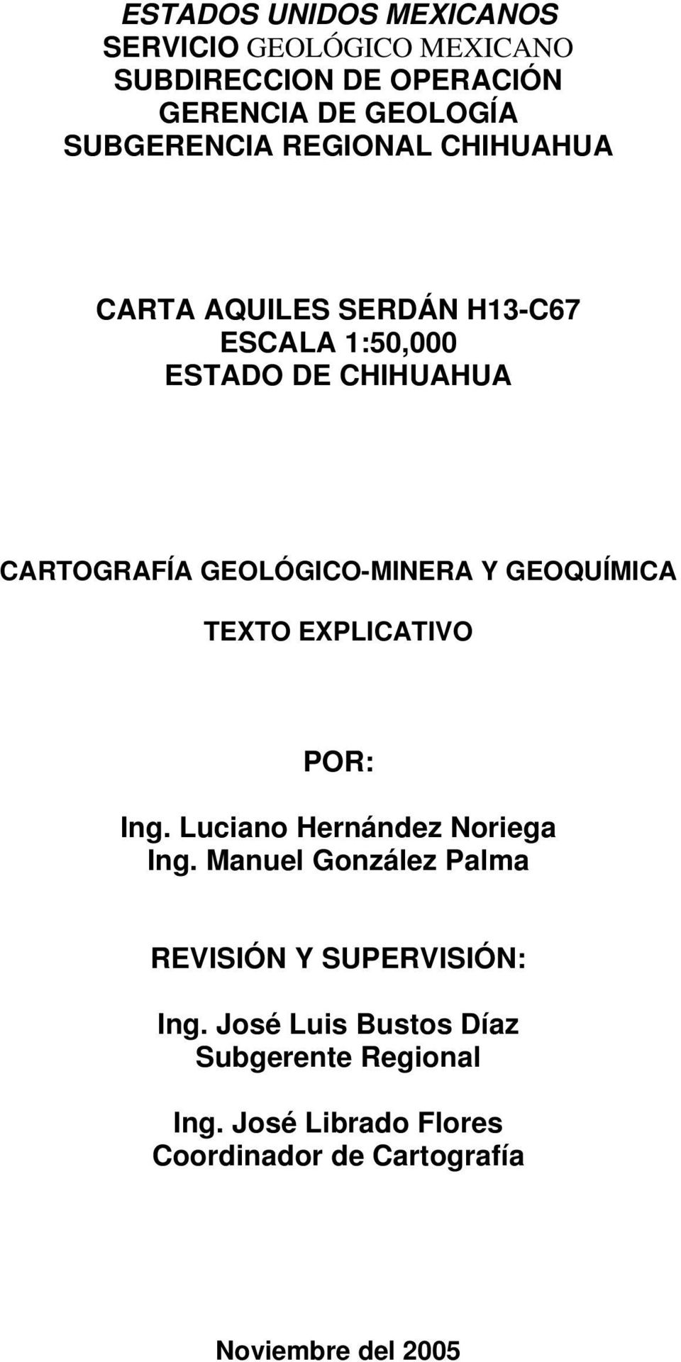 GEOQUÍMICA TEXTO EXPLICATIVO POR: Ing. Luciano Hernández Noriega Ing.