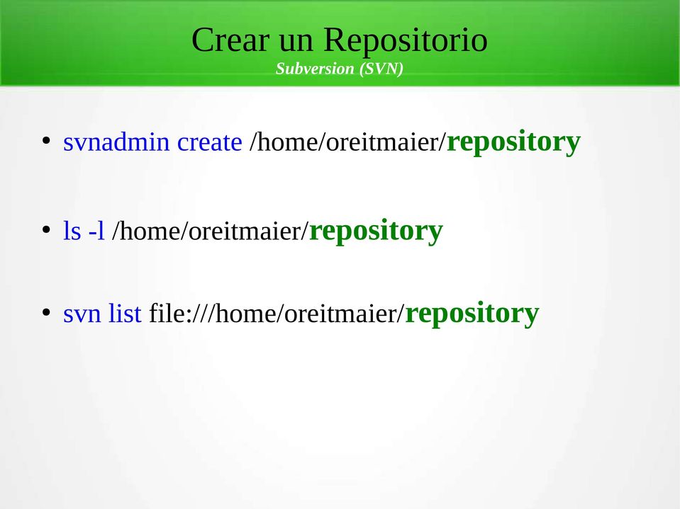 ls -l /home/oreitmaier/repository