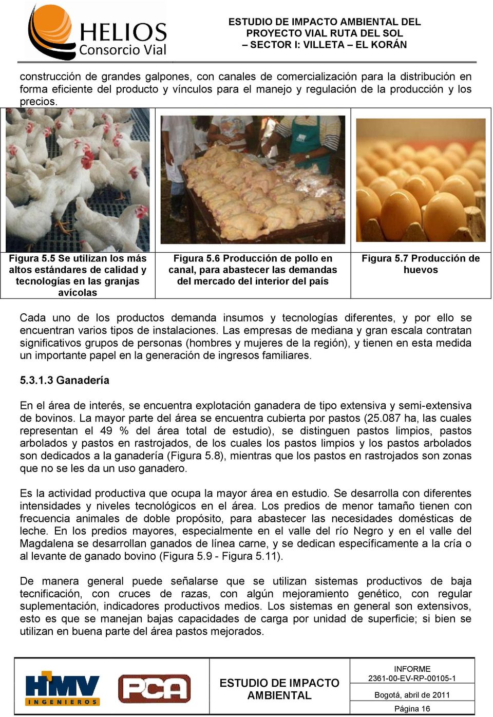 6 Producción de pollo en canal, para abastecer las demandas del mercado del interior del país Figura 5.