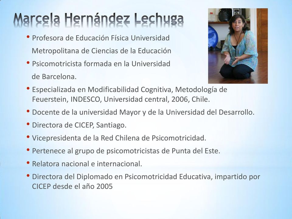 Docente de la universidad Mayor y de la Universidad del Desarrollo. Directora de CICEP, Santiago.