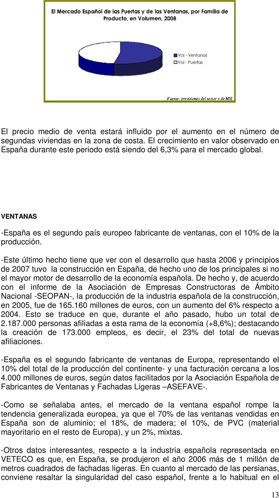 VENTANAS -España es el segundo país europeo fabricante de ventanas, con el 10% de la producción.