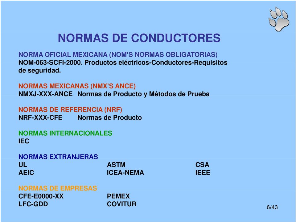 NORMAS MEXICANAS (NMX S ANCE) NMXJ-XXX-ANCE XXX Normas de Producto y Métodos de Prueba NORMAS DE REFERENCIA