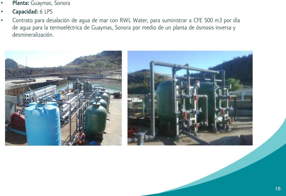 CFE 500 m3 por día de agua para la termoeléctrica de Guaymas,