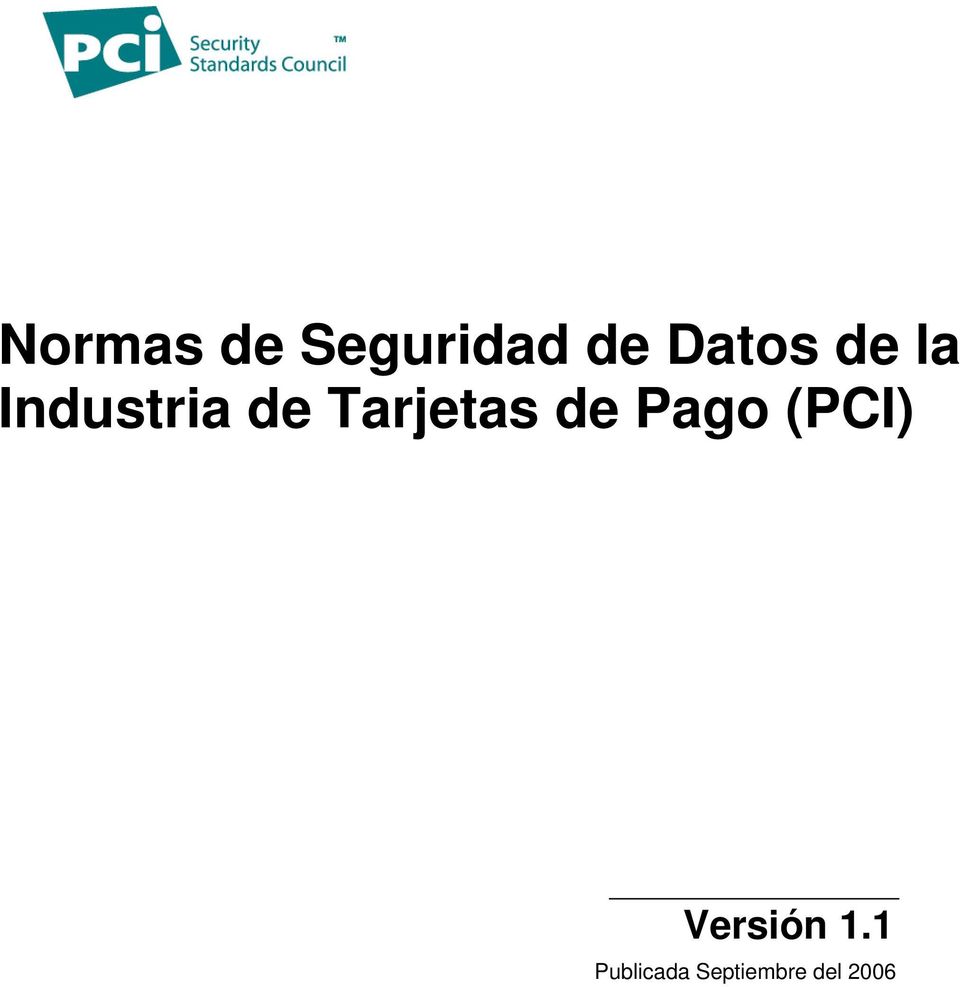 Tarjetas de Pago (PCI)