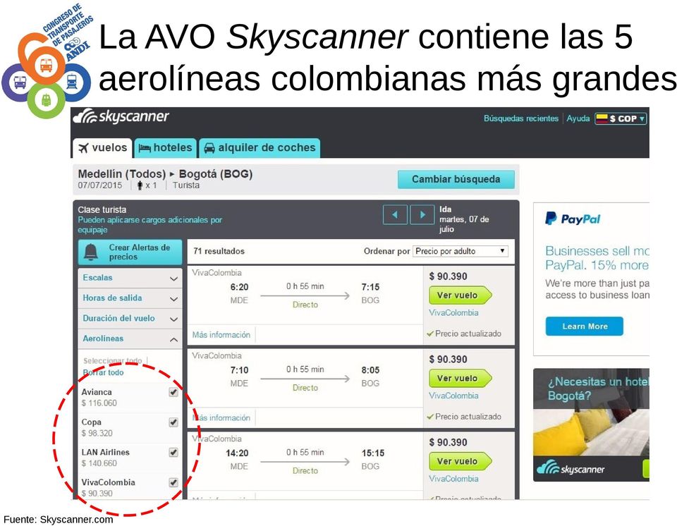 aerolíneas colombianas