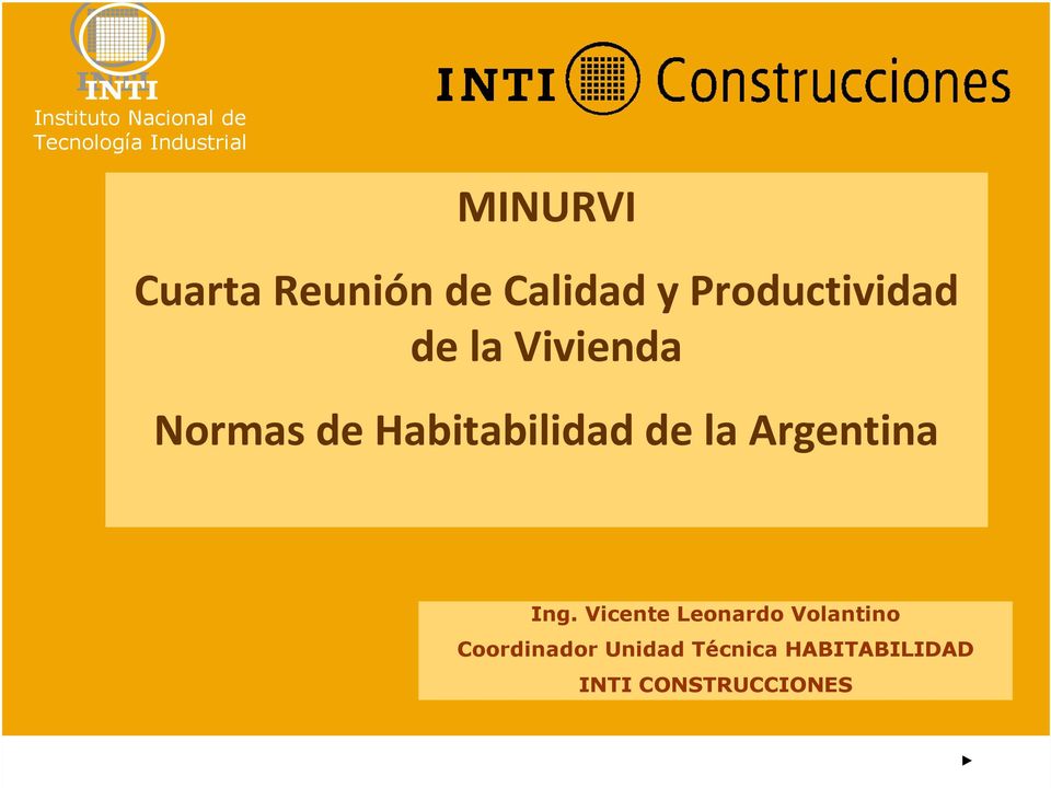 Habitabilidad de la Argentina Ing.