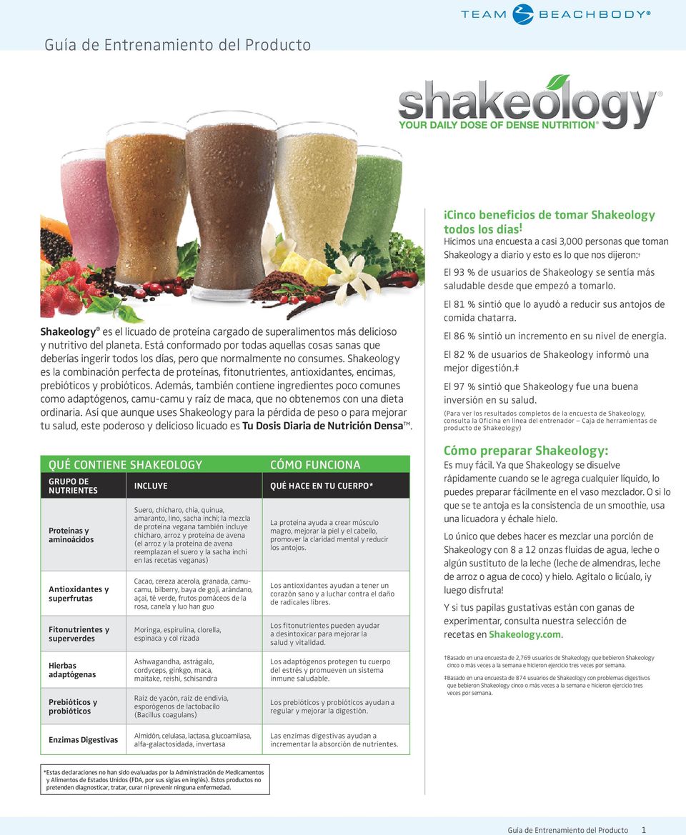 Shakeology es la combinación perfecta de proteínas, fitonutrientes, antioxidantes, encimas, prebióticos y probióticos.