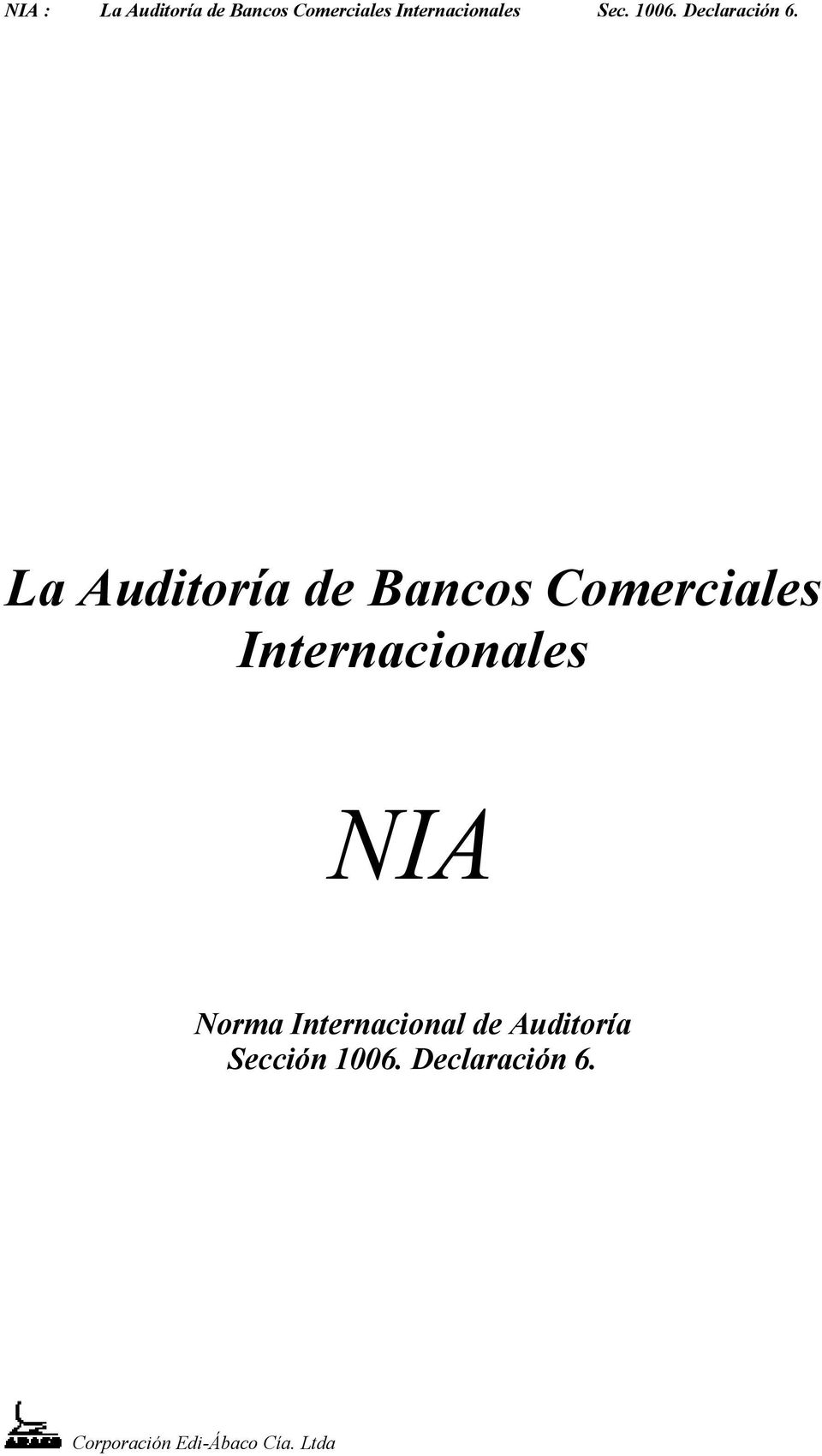 Internacional de Auditoría Sección