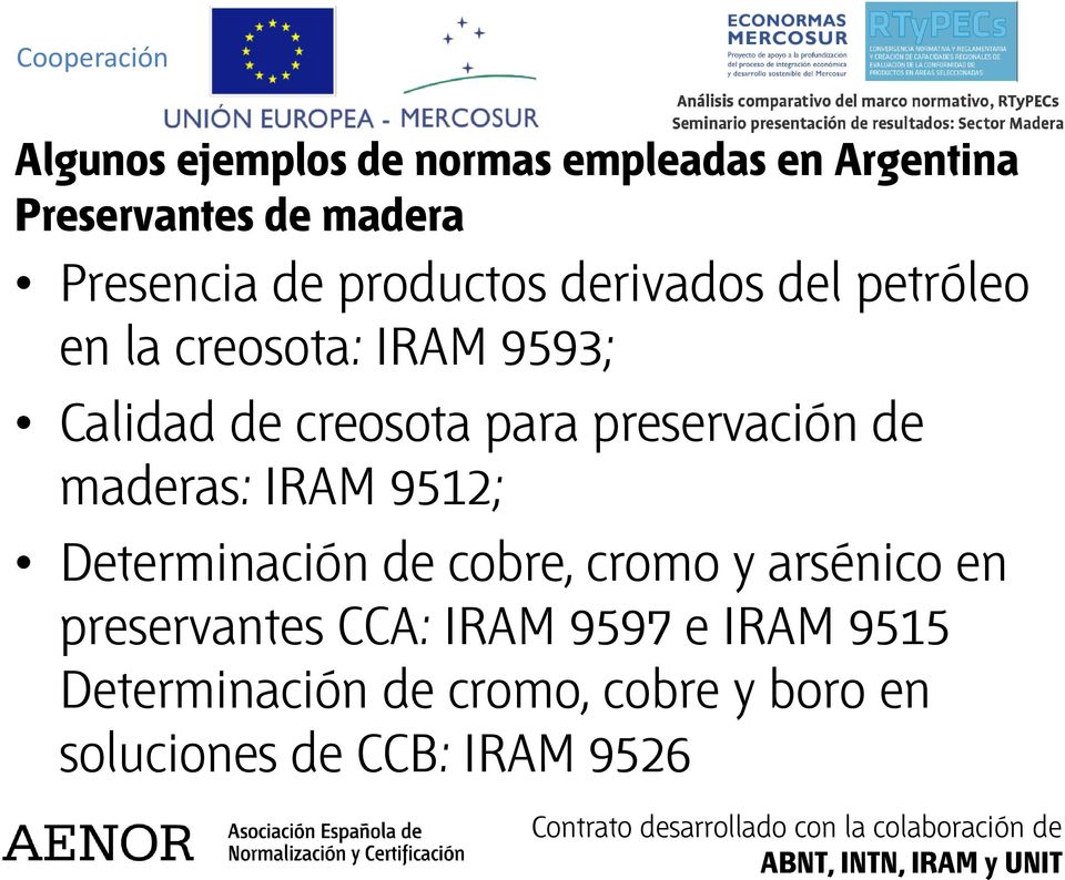 preservación de maderas: IRAM 9512; Determinación de cobre, cromo y arsénico en