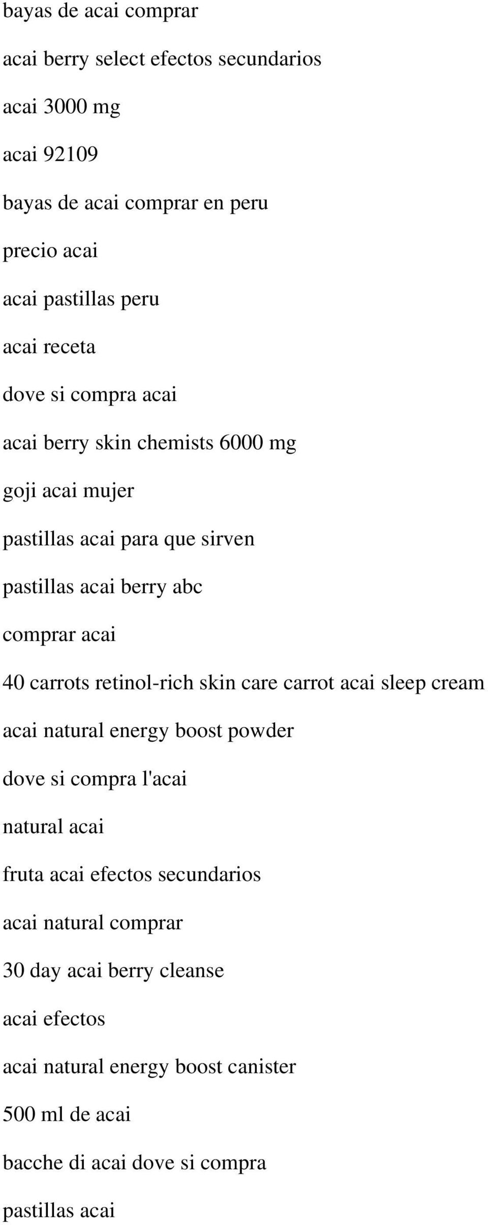 carrots retinol-rich skin care carrot acai sleep cream acai natural energy boost powder dove si compra l'acai natural acai fruta acai efectos