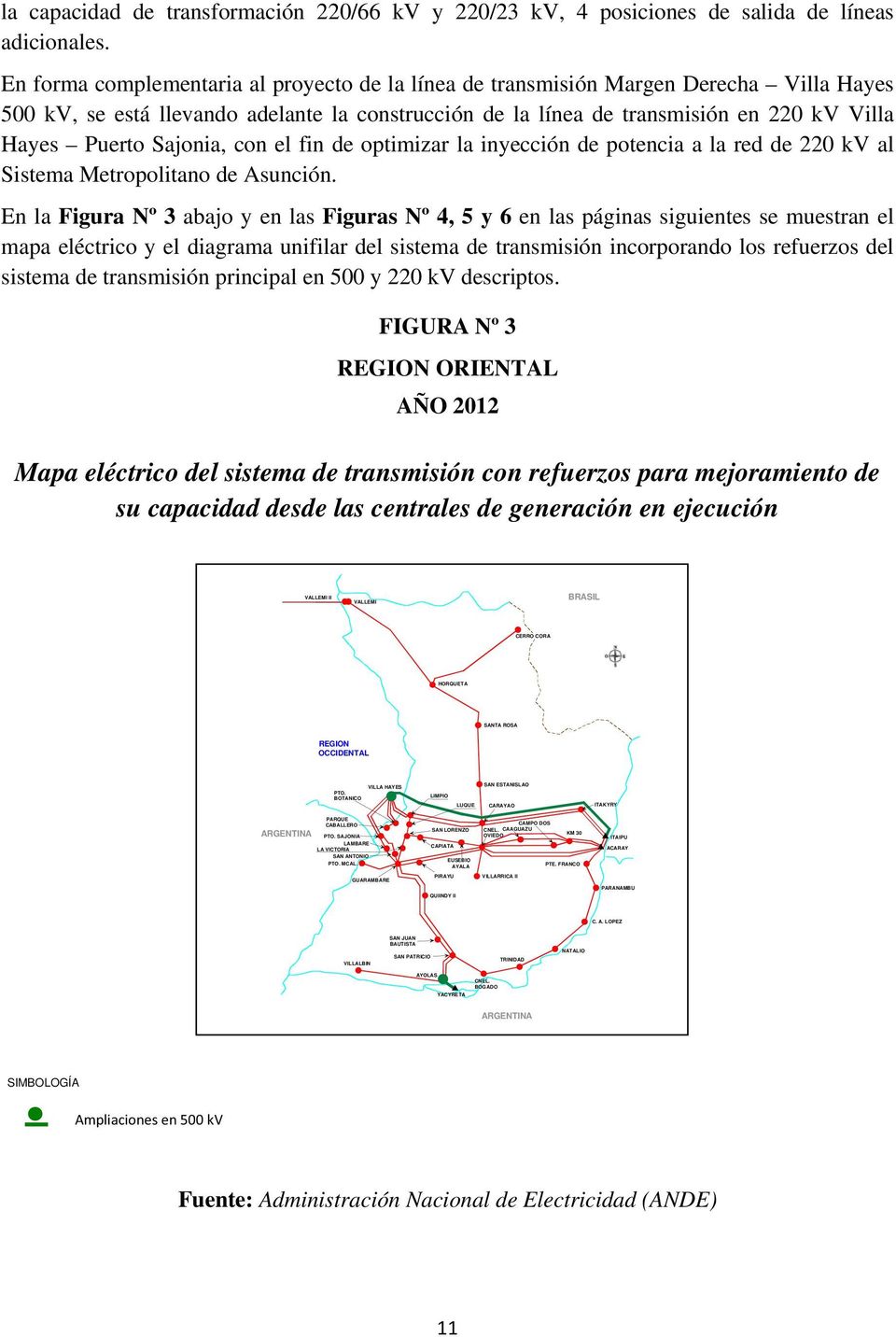 Sajonia, con el fin de optimizar la inyección de potencia a la red de 220 kv al Sistema Metropolitano de Asunción.