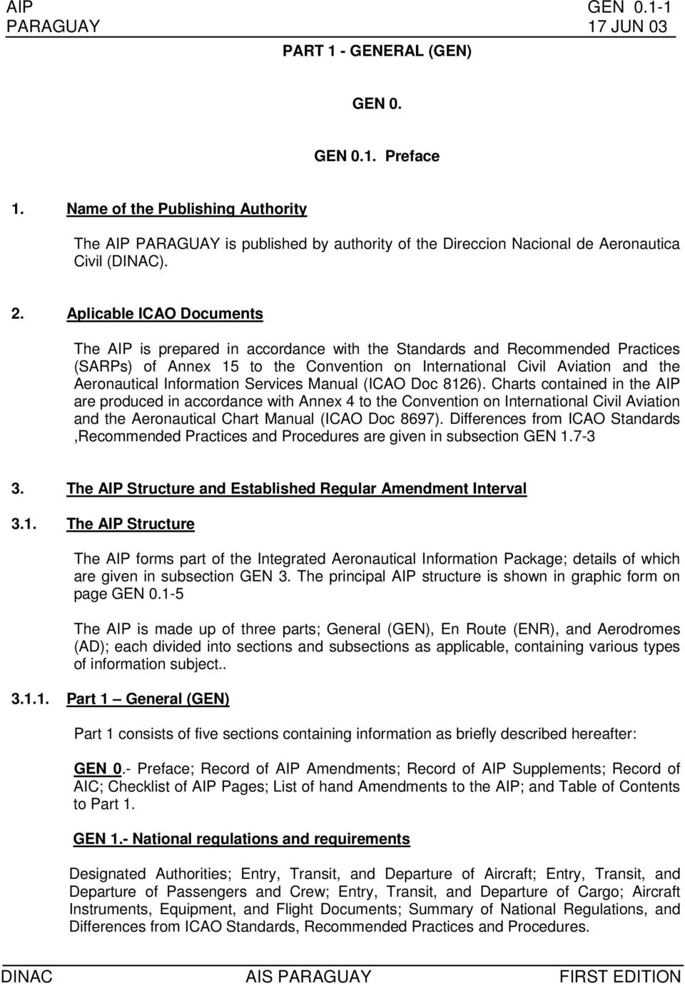 Aplicable ICAO Documents The AIP is prepared in accordance with the Standards and Recommended Practices (SARPs) of Annex 15 to the Convention on International Civil Aviation and the Aeronautical