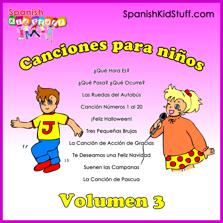 Canciones para niños Volumen 3 Paquete de materiales Afiche de la canción Letra de