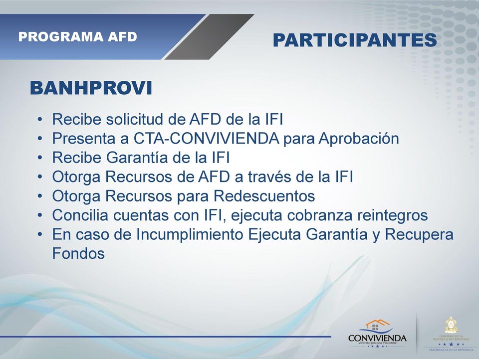 AFD a través de la IFI Otorga Recursos para Redescuentos Concilia cuentas con