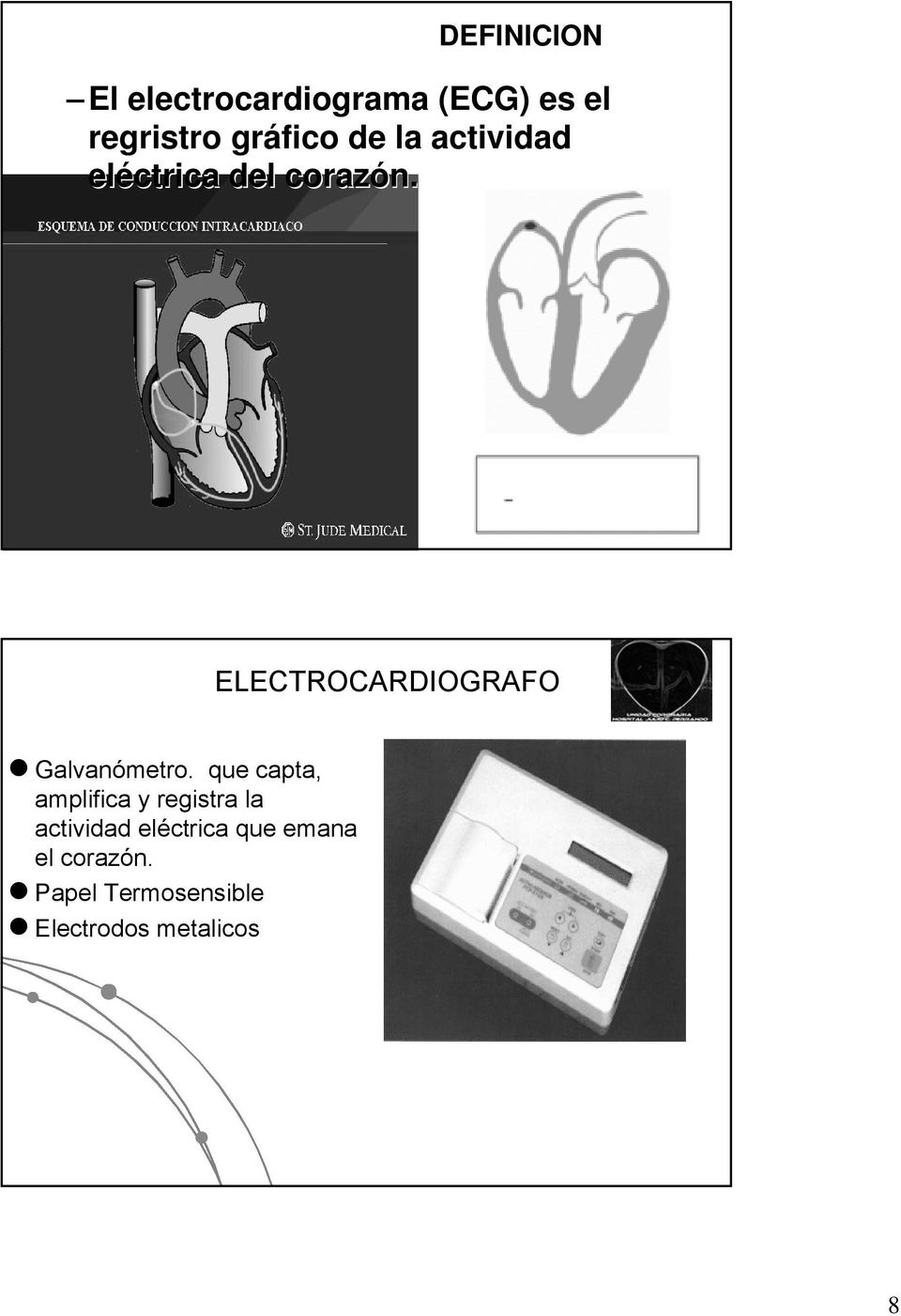 Residencia de Cardiología ELECTROCARDIOGRAFO Galvanómetro.