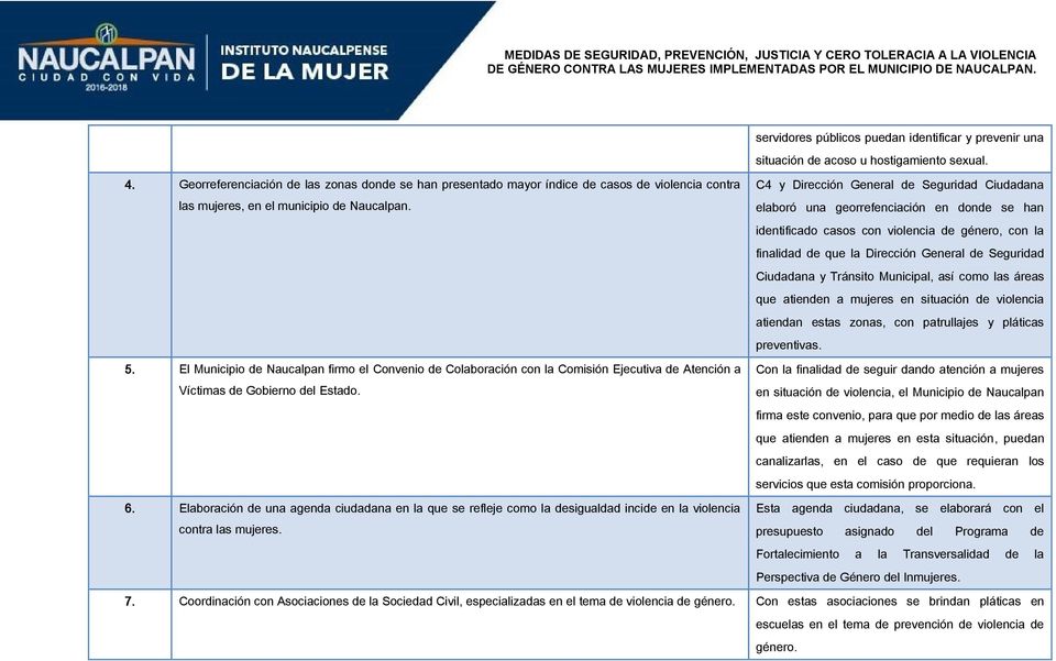El Municipio de Naucalpan firmo el Convenio de Colaboración con la Comisión Ejecutiva de Atención a Víctimas de Gobierno del Estado. 6.