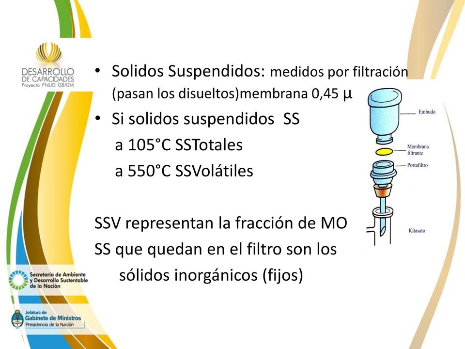 SSTotales a 550 C SSVolátiles SSV representan la fracción de