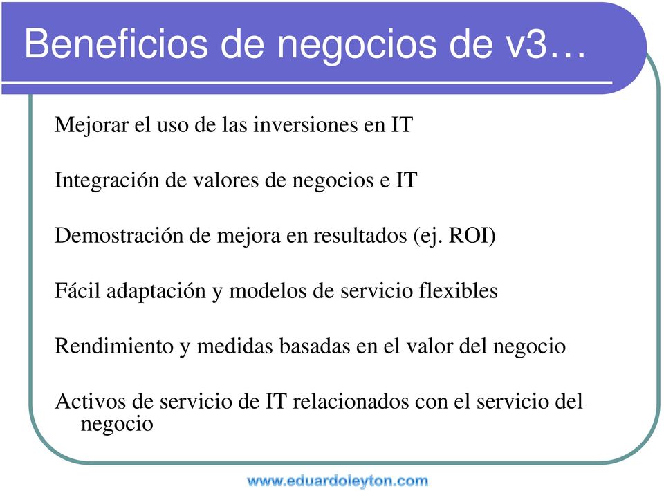 ROI) Fácil adaptación y modelos de servicio flexibles Rendimiento y medidas