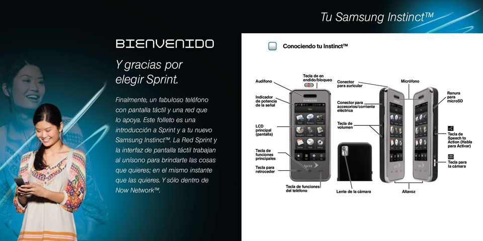 Este folleto es una introducción a Sprint y a tu nuevo Samsung Instinct.