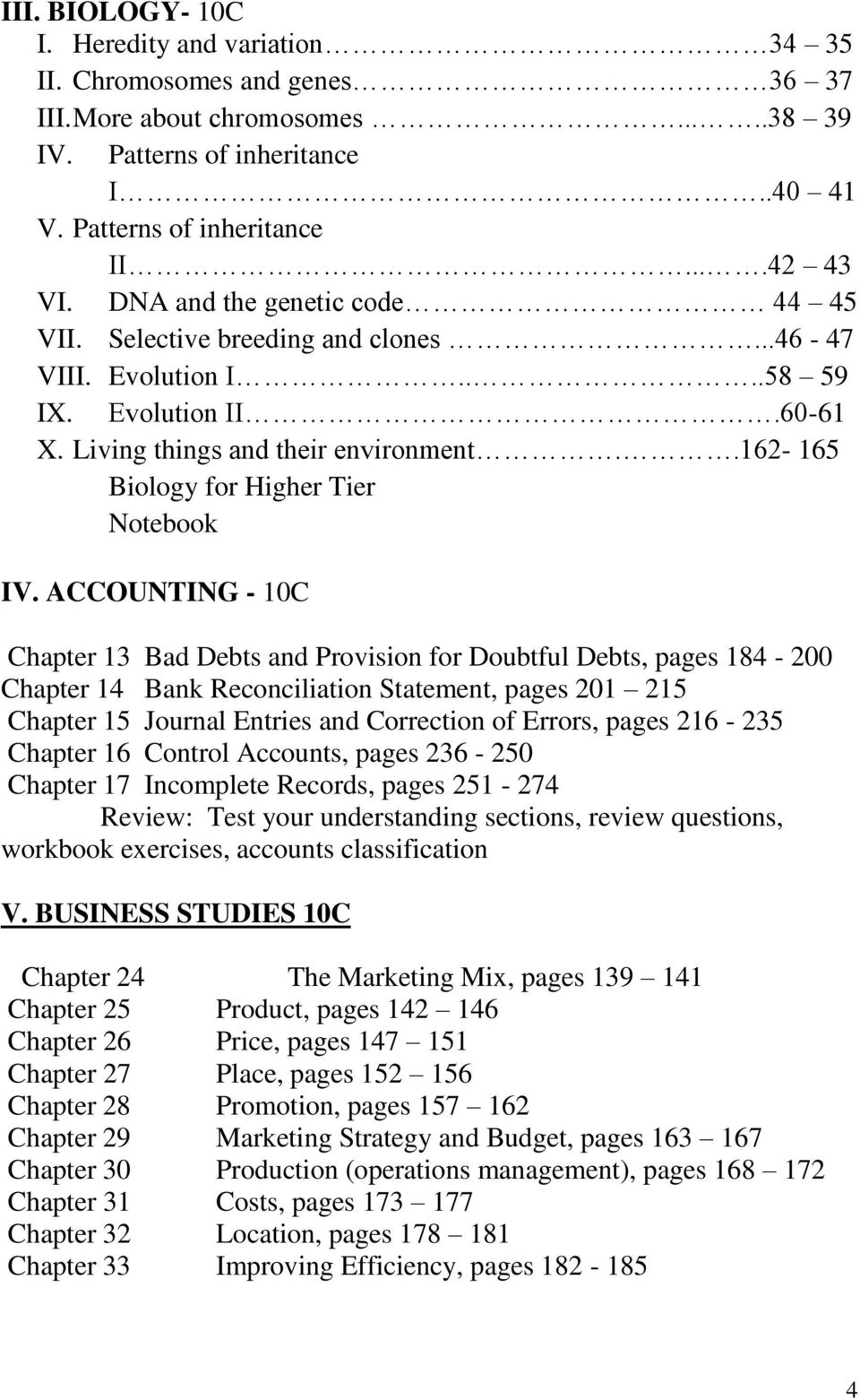 .162-165 Biology for Higher Tier Notebook IV.