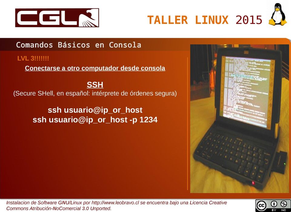 consola SSH (Secure SHell, en español: