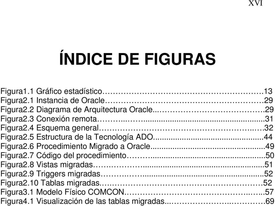 6 Procedimiento Migrado a Oracle...49 Figura2.7 Código del procedimiento...50 Figura2.8 Vistas migradas....51 Figura2.