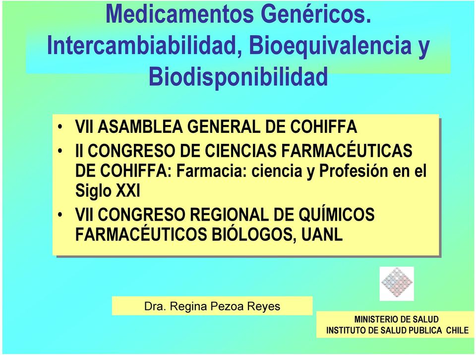 II II CONGRESO DE CIENCIAS FARMACÉUTICAS DE COHIFFA: Farmacia: ciencia y Profesión en el