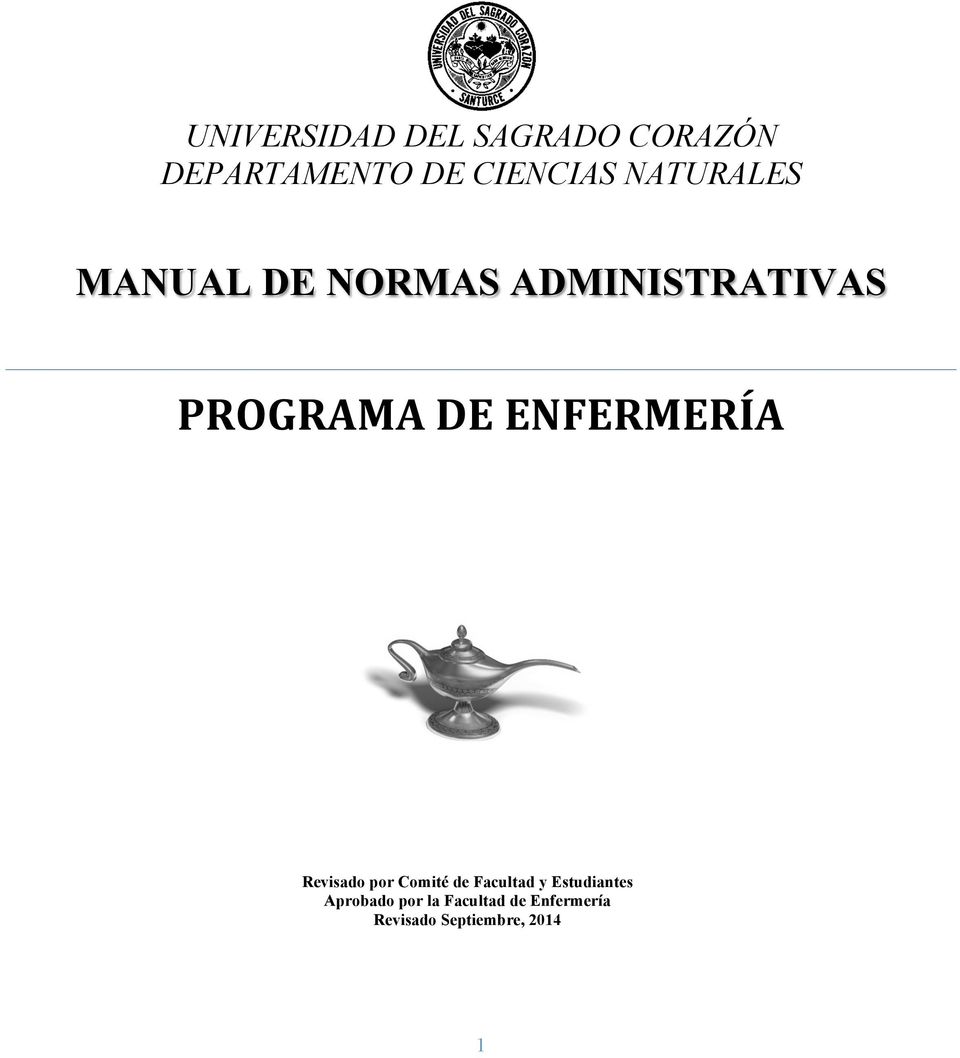 PROGRAMA'DE'ENFERMERÍA' Revisado por Comité de Facultad y