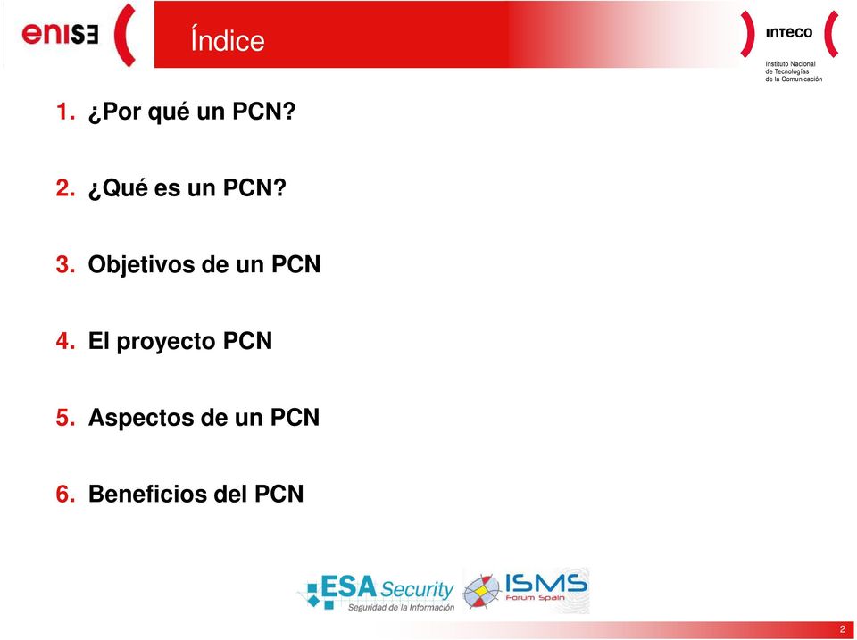 Objetivos de un PCN 4.