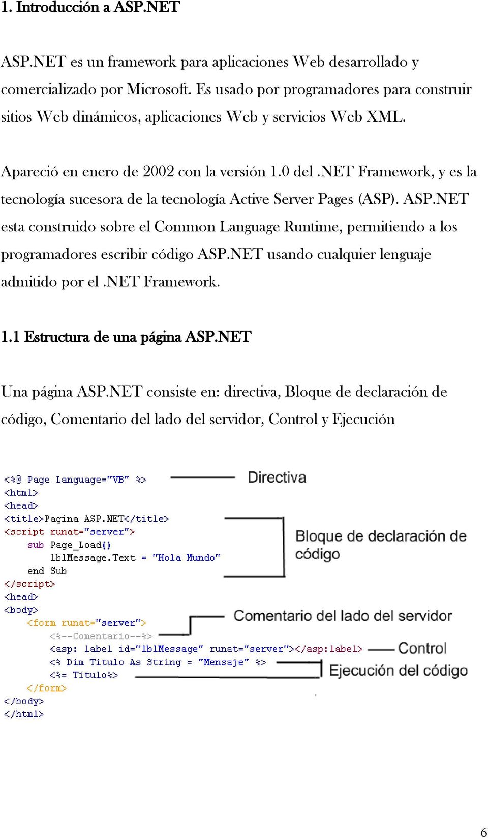 net Framework, y es la tecnología sucesora de la tecnología Active Server Pages (ASP). ASP.