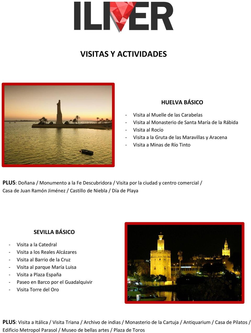 BÁSICO - Visita a la Catedral - Visita a los Reales Alcázares - Visita al Barrio de la Cruz - Visita al parque María Luisa - Visita a Plaza España - Paseo en Barco por el Guadalquivir - Visita