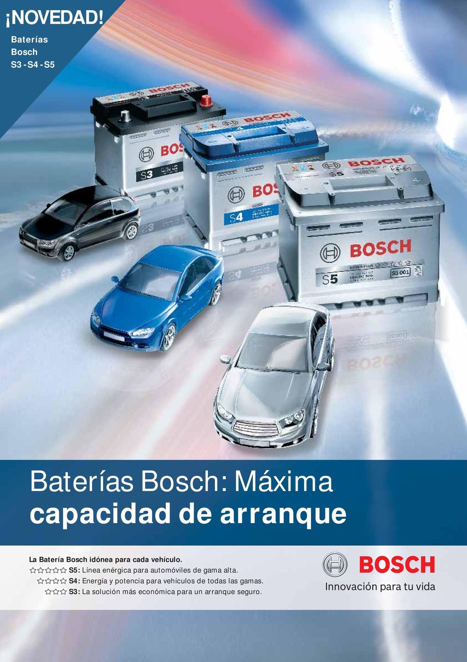 La Batería Bosch idónea para cada vehículo.