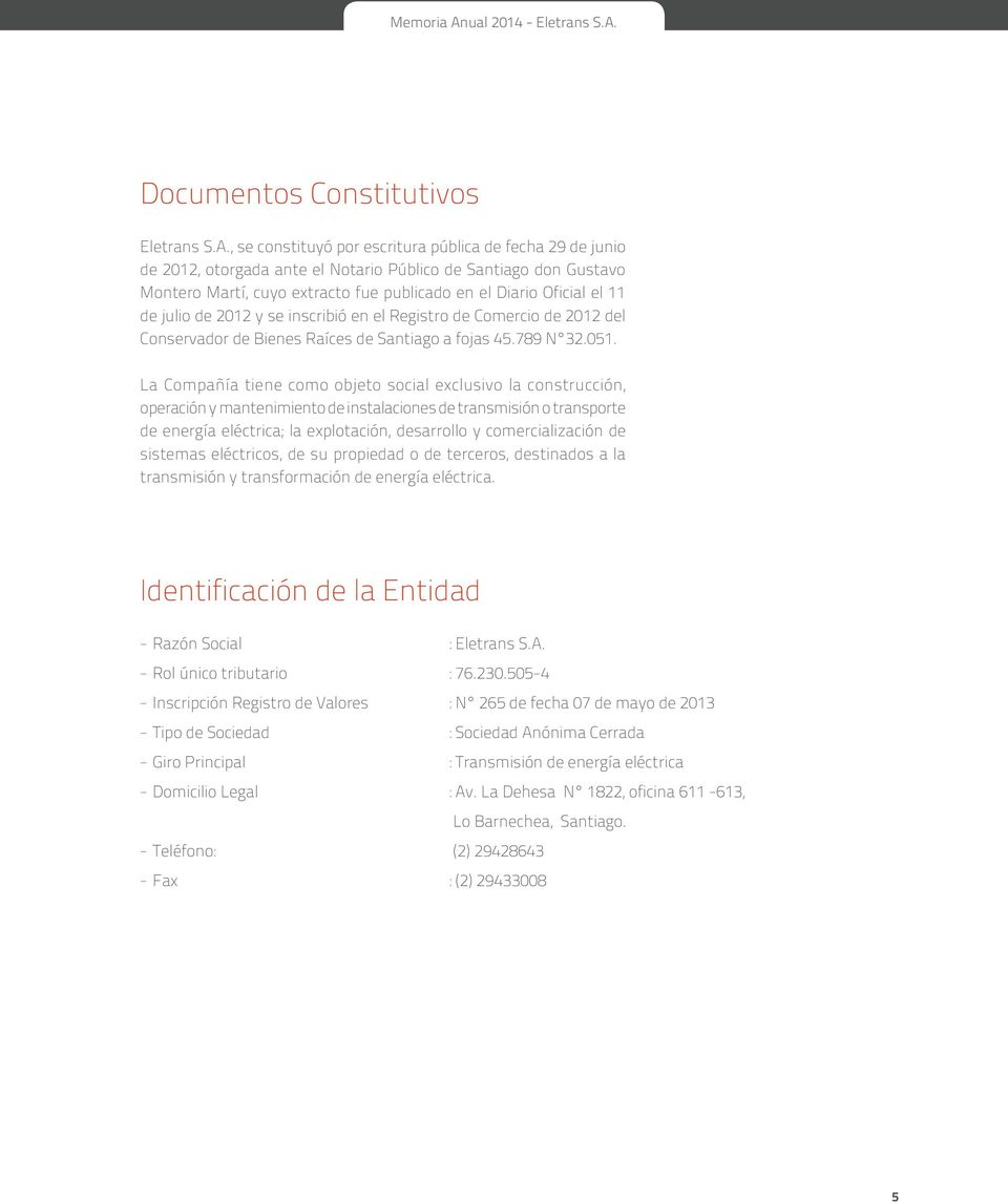 Documentos Constitutivos Eletrans S.A.