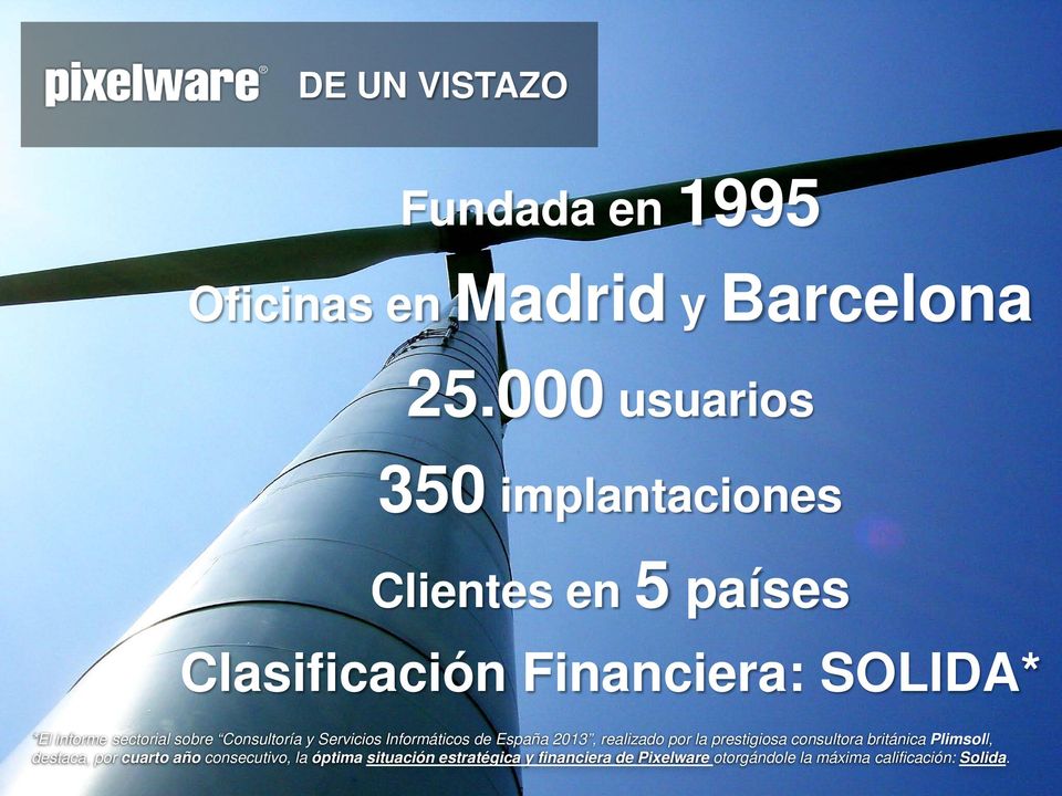 sectorial sobre Consultoría y Servicios Informáticos de España 2013, realizado por la prestigiosa