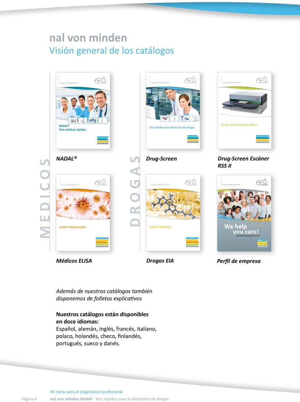 nuestros catálogos también disponemos de folletos explicativos Nuestros catálogos están disponibles en doce idiomas: Español, alemán, inglés, francés, italiano, polaco,