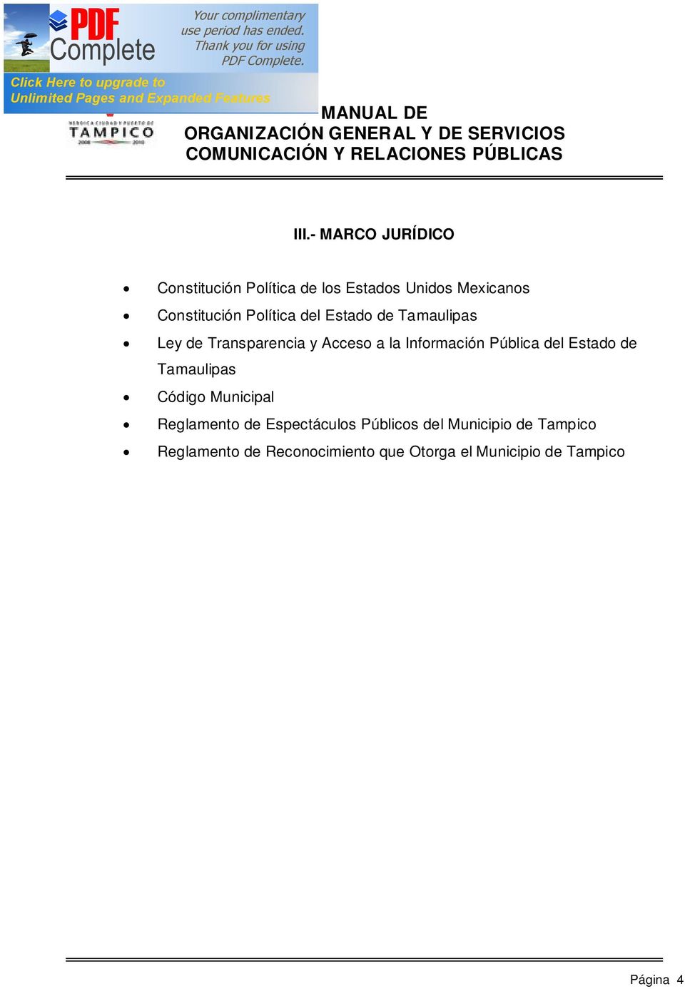 Pública del Estado de Tamaulipas Código Municipal Reglamento de Espectáculos Públicos
